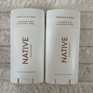 Native Deodorant Vanilla & Chai Scent Full Size 2.65 Oz Discontinued Limited x2